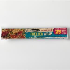 Retro Presto Clear Freezer Wrap vintage kitchen prop 1970’s 80’s